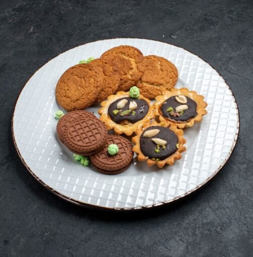 Delicious chocolate cookies decoration chips